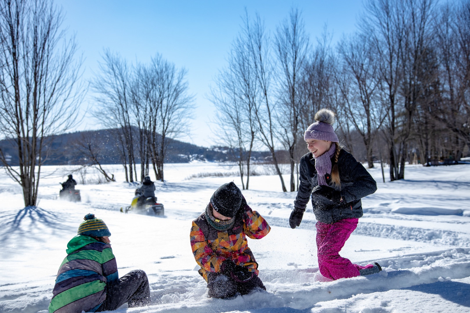 Outdoor games in winter