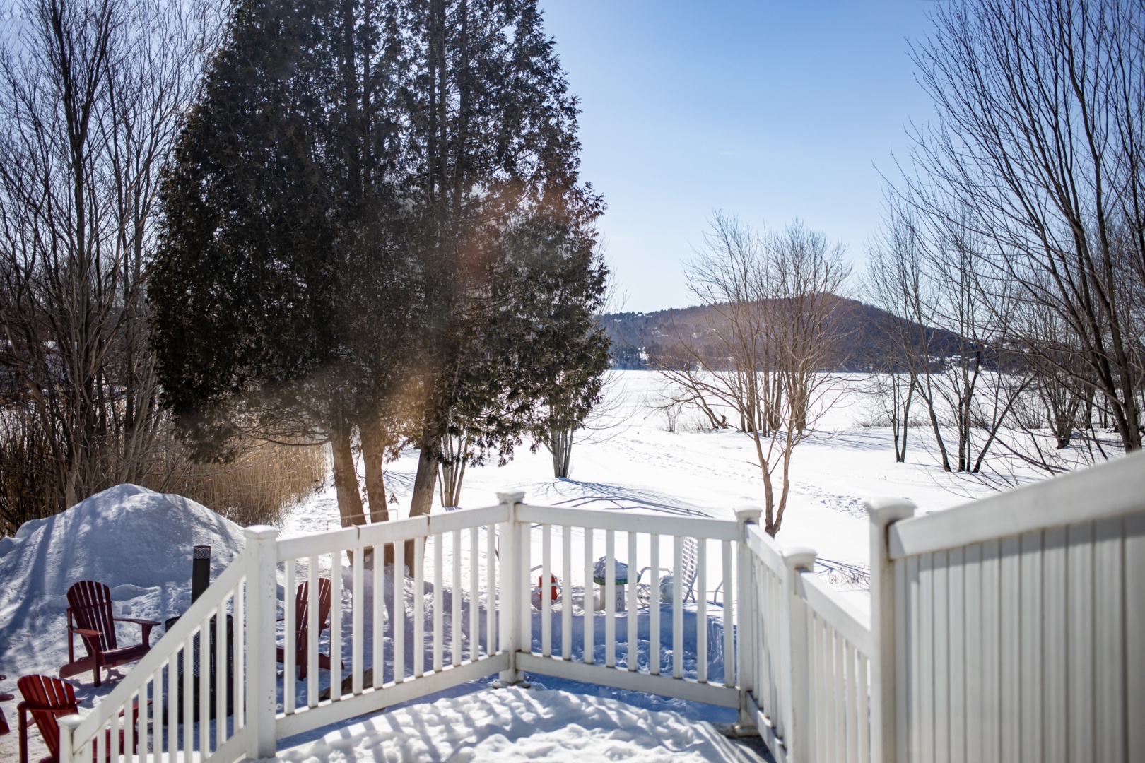 View of the lake from the cottage